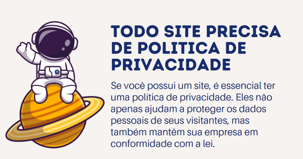 todo site precisa de politica de privacidade
